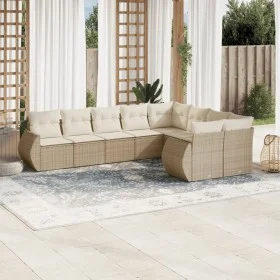 9-piece garden sofa set with beige synthetic rattan cushions by , Modular outdoor sofas - Ref: Foro24-3221837, Price: 665,68 ...
