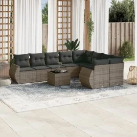 10-piece garden sofa set with gray synthetic rattan cushions by , Modular outdoor sofas - Ref: Foro24-3221849, Price: 612,45 ...
