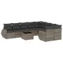 10-piece garden sofa set with gray synthetic rattan cushions by , Modular outdoor sofas - Ref: Foro24-3221849, Price: 612,45 ...