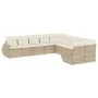 Garden sofa set with beige cushions 10 pieces synthetic rattan by , Modular outdoor sofas - Ref: Foro24-3221907, Price: 716,2...