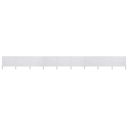 Paravientos de playa de 9 paneles tela blanco arena 1200x80 cm de vidaXL, Sombrillas - Ref: Foro24-47186, Precio: 57,70 €, De...