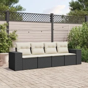 4-piece garden sofa set with black synthetic rattan cushions by , Modular outdoor sofas - Ref: Foro24-3222275, Price: 268,24 ...