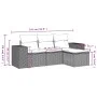 4-piece garden sofa set and gray synthetic rattan cushions by , Modular outdoor sofas - Ref: Foro24-3222469, Price: 265,35 €,...