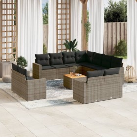 12-piece garden sofa set with gray synthetic rattan cushions by , Modular outdoor sofas - Ref: Foro24-3224387, Price: 807,74 ...