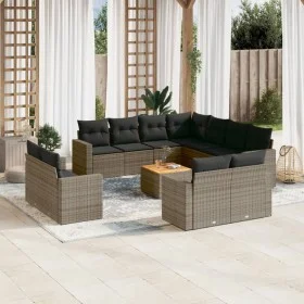 12-piece garden sofa set with gray synthetic rattan cushions by , Modular outdoor sofas - Ref: Foro24-3224387, Price: 806,80 ...