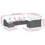Gartensofa-Set 10-teilig mit schwarzen synthetischen Rattankissen von , Modulare Sofas für den Außenbereich - Ref: Foro24-325...