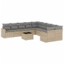 11-piece garden sofa set with beige synthetic rattan cushions by , Modular outdoor sofas - Ref: Foro24-3251856, Price: 696,05...