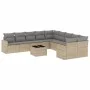 11-piece garden sofa set with beige synthetic rattan cushions by , Modular outdoor sofas - Ref: Foro24-3251856, Price: 697,01...