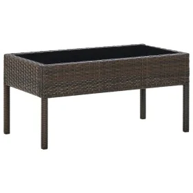 Brown synthetic rattan garden table 75x40x37 cm by vidaXL, Garden tables - Ref: Foro24-45903, Price: 75,23 €, Discount: %
