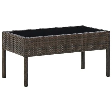 Brown synthetic rattan garden table 75x40x37 cm by vidaXL, Garden tables - Ref: Foro24-45903, Price: 75,23 €, Discount: %