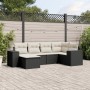 6-piece garden sofa set and black synthetic rattan cushions by , Garden sets - Ref: Foro24-3222855, Price: 354,57 €, Discount: %