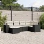 6-teiliges Gartensofa-Set und schwarze synthetische Rattankissen von , Gartensets - Ref: Foro24-3222855, Preis: 380,61 €, Rab...