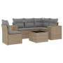 Juego de sofás jardín con cojines 6 pzas ratán sintético beige de , Conjuntos de jardín - Ref: Foro24-3222578, Precio: 393,25...