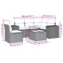 Garden sofa set with cushions 6 pieces beige synthetic rattan by , Garden sets - Ref: Foro24-3222578, Price: 386,95 €, Discou...