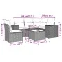 Gartensofa-Set mit Kissen, 6-teilig, beiges synthetisches Rattan von , Gartensets - Ref: Foro24-3222578, Preis: 401,42 €, Rab...
