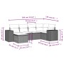 6-piece garden sofa set and black synthetic rattan cushions by , Garden sets - Ref: Foro24-3222855, Price: 354,57 €, Discount: %