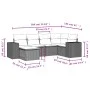 6-teiliges Gartensofa-Set und schwarze synthetische Rattankissen von , Gartensets - Ref: Foro24-3222855, Preis: 380,61 €, Rab...