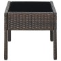 Brauner Gartentisch aus synthetischem Rattan, 75 x 40 x 37 cm von vidaXL, Gartentische - Ref: Foro24-45903, Preis: 66,27 €, R...