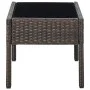 Brown synthetic rattan garden table 75x40x37 cm by vidaXL, Garden tables - Ref: Foro24-45903, Price: 75,23 €, Discount: %
