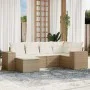 Garden sofa set with cushions 6 pieces beige synthetic rattan by , Garden sets - Ref: Foro24-3222857, Price: 438,66 €, Discou...