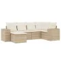 Garden sofa set with cushions 6 pieces beige synthetic rattan by , Garden sets - Ref: Foro24-3222857, Price: 438,66 €, Discou...