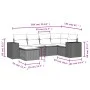 Garden sofa set with cushions 6 pieces beige synthetic rattan by , Garden sets - Ref: Foro24-3222857, Price: 438,66 €, Discou...
