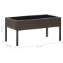 Brauner Gartentisch aus synthetischem Rattan, 75 x 40 x 37 cm von vidaXL, Gartentische - Ref: Foro24-45903, Preis: 66,27 €, R...
