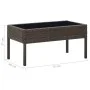 Brown synthetic rattan garden table 75x40x37 cm by vidaXL, Garden tables - Ref: Foro24-45903, Price: 75,23 €, Discount: %
