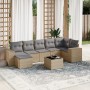 Gartensofa-Set mit beigen Kissen 8 Stück PE-Rattan von , Gartensets - Ref: Foro24-3222888, Preis: 494,01 €, Rabatt: %