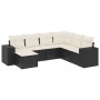 7-teiliges Garten-Essset und schwarze Kissen aus synthetischem Rattan von , Gartensets - Ref: Foro24-3222895, Preis: 392,60 €...
