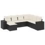 7-teiliges Garten-Essset und schwarze Kissen aus synthetischem Rattan von , Gartensets - Ref: Foro24-3222895, Preis: 436,11 €...