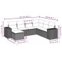 Set de comedor de jardín 7 pzas y cojines ratán sintético negro de , Conjuntos de jardín - Ref: Foro24-3222895, Precio: 436,1...