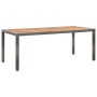 Garten-Essgruppe 9-teilig mit grauen Polstern aus synthetischem Rattan von vidaXL, Gartensets - Ref: Foro24-46044, Preis: 962...