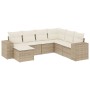 7-teiliges Gartensofa-Set und beige synthetische Rattankissen von , Gartensets - Ref: Foro24-3222897, Preis: 462,95 €, Rabatt: %