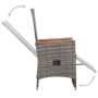 Garten-Essgruppe 9-teilig mit grauen Polstern aus synthetischem Rattan von vidaXL, Gartensets - Ref: Foro24-46044, Preis: 962...