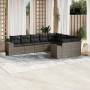 9-teiliges Gartenmöbel-Set und graue synthetische Rattankissen von , Gartensets - Ref: Foro24-3223039, Preis: 557,80 €, Rabat...