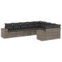 9-teiliges Gartenmöbel-Set und graue synthetische Rattankissen von , Gartensets - Ref: Foro24-3223039, Preis: 557,80 €, Rabat...