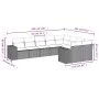 9-teiliges Gartenmöbel-Set und graue synthetische Rattankissen von , Gartensets - Ref: Foro24-3223039, Preis: 563,61 €, Rabat...