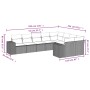 9-teiliges Gartenmöbel-Set und graue synthetische Rattankissen von , Gartensets - Ref: Foro24-3223039, Preis: 557,80 €, Rabat...