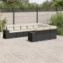 Garden sofa set 10 pieces with black synthetic rattan cushions by , Garden sets - Ref: Foro24-3223085, Price: 616,75 €, Disco...
