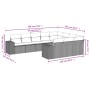 Gartensofa-Set 10-teilig mit schwarzen synthetischen Rattankissen von , Gartensets - Ref: Foro24-3223085, Preis: 565,46 €, Ra...