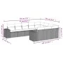 Gartensofa-Set 10-teilig mit schwarzen synthetischen Rattankissen von , Gartensets - Ref: Foro24-3223085, Preis: 616,75 €, Ra...