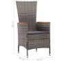 Garten-Essgruppe 9-teilig mit grauen Polstern aus synthetischem Rattan von vidaXL, Gartensets - Ref: Foro24-46044, Preis: 962...
