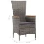 Set de comedor de jardín 9 pzas y cojines ratán sintético gris by vidaXL, Garden sets - Ref: Foro24-46044, Price: 892,91 €, D...