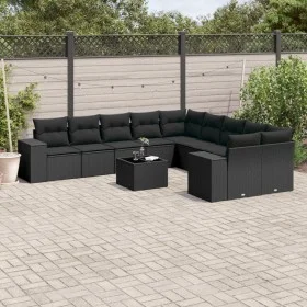 11-piece garden sofa set and black synthetic rattan cushions by , Garden sets - Ref: Foro24-3223114, Price: 761,60 €, Discoun...