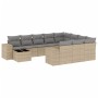 11-piece garden sofa set with beige synthetic rattan cushions by , Garden sets - Ref: Foro24-3223128, Price: 691,41 €, Discou...