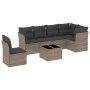 7-piece garden sofa set with gray PE rattan cushions by , Garden sets - Ref: Foro24-3249549, Price: 424,20 €, Discount: %