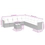 Garden sofa set 10 pieces with black synthetic rattan cushions by , Garden sets - Ref: Foro24-3249625, Price: 570,88 €, Disco...