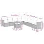 Garden sofa set 10 pieces with black synthetic rattan cushions by , Garden sets - Ref: Foro24-3249625, Price: 569,21 €, Disco...