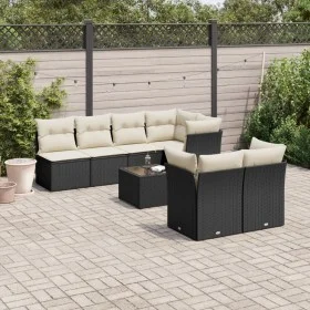 8-piece garden sofa set and black synthetic rattan cushions by , Garden sets - Ref: Foro24-3249135, Price: 487,50 €, Discount: %